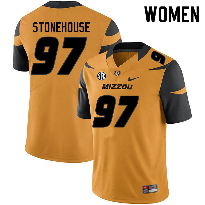 Women #97 Jack Stonehouse Missouri Tigers College Football Jerseys Sale-Yellow
